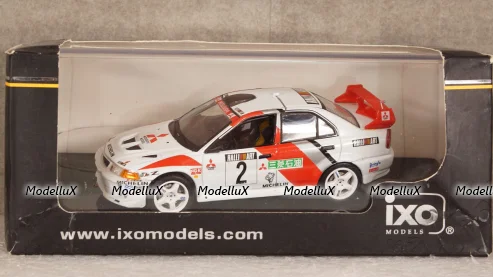 Mitsubishi Lancer Evo V #2 Champions Meeting 1998 Burns, Ralliart, RAM524, IXO 1:43