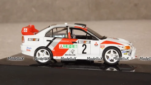 Mitsubishi Lancer Evo V #2 Champions Meeting 1998 Burns, Ralliart, RAM524, IXO 1:43