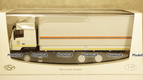 МАЗ-6312 бортовой с тентом МЧC, SSM1216, SSM 1:43