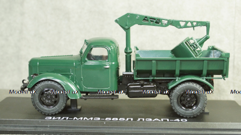ЗИЛ-ММЗ-585Л с функциональным гидрокраном ЛЗАП-40, 1961,  SSM1407, SSM 1:43