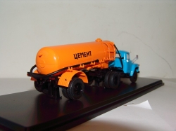 ЗИЛ 130В1 (поздний) + полуприцеп ТЦ-4 Цемент (оранжевый), SSM7006