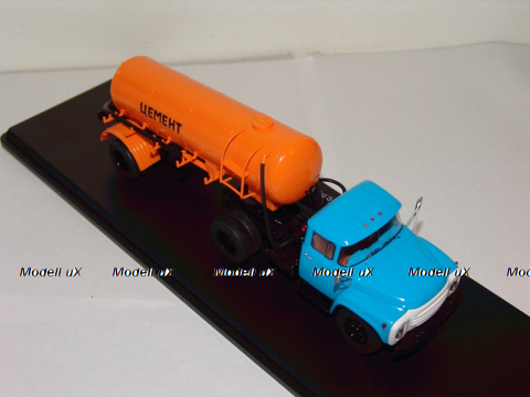 ЗИЛ 130В1 (поздний) + полуприцеп ТЦ-4 Цемент (оранжевый), SSM7006