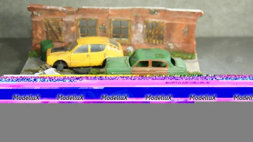 Диорама с тремя машинами, Modellux 1:43