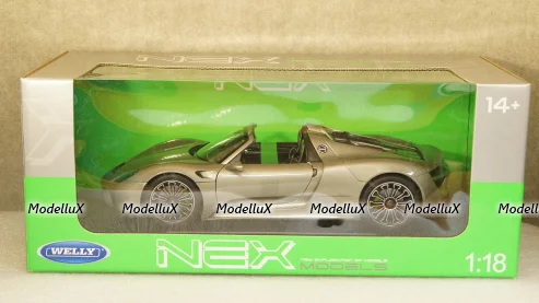 Porsche 918 Spyder 2011 silver, 18051, Welly 1:18