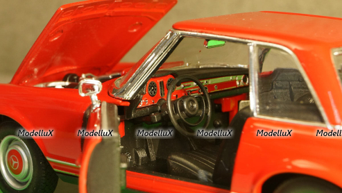 Mercedes 230 SL (W113) 1963 Red, 24093, Welly 1:24