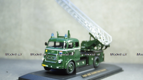 DAF A1600 fire engine NL 1962 darkgreen, Yat Ming 1:43