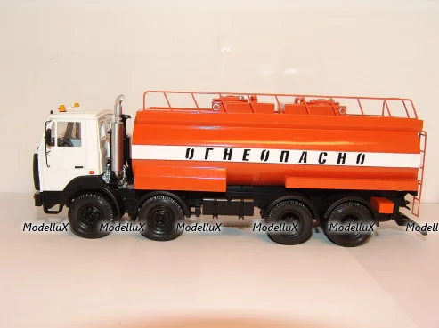 МЗКТ 6515 "Огнеопасно" с прицепом бочкой,  BY.VOLK 1:43