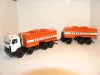 МЗКТ 6515 "Огнеопасно" с прицепом бочкой,  BY.VOLK 1:43
