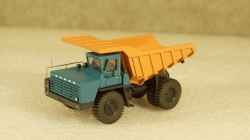 БЕЛАЗ 540А карьерный самосвал синий/оранжевый, Бригадир 1:87