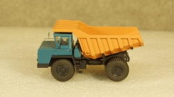 БЕЛАЗ 540А карьерный самосвал синий/оранжевый, Бригадир 1:87