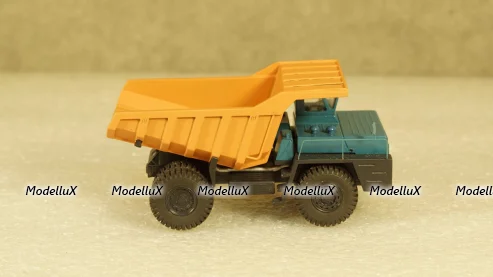 БЕЛАЗ 540А карьерный самосвал синий/оранжевый, Бригадир 1:87
