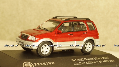 Suzuki Grand Vitara 2001 red/grey, Triple9 1:43