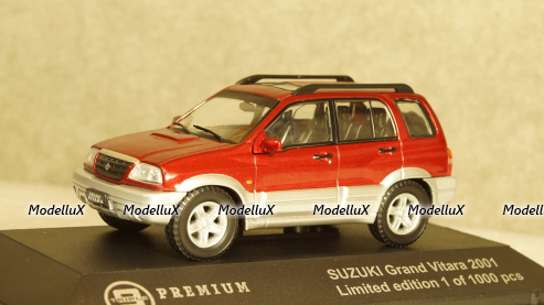 Suzuki Grand Vitara 2001 red/grey, Triple9 1:43