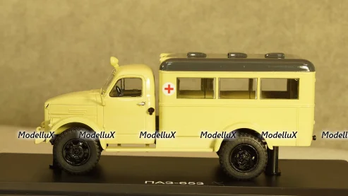 ПАЗ-653 медицинский, 1950, SSM1437, SSM 1:43