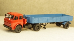 МАЗ 504 с п/прицепом Одаз 9380 1981г красный/синий, НАП 1:43