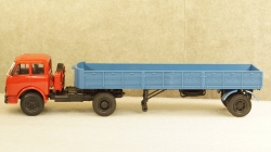 МАЗ 504 с п/прицепом Одаз 9380 1981г красный/синий, НАП 1:43