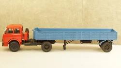 МАЗ 504 с п/прицепом Одаз 9380 1981г красный/синий, НАП 1:43
