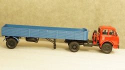 МАЗ 504 с п/прицепом Одаз 9380 1981г красный/синий, НАП 1:43