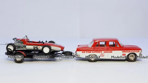 Москвич 412 с прицепом и Москвичом Г-5, GModel 1:43