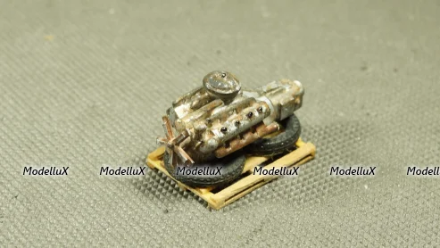Мотор ЯМЗ-238  на поддоне, OrisModel 1:43