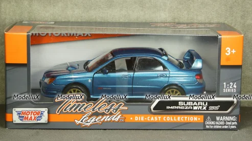 Subaru Impreza WRX STI metallic-blue, MotorMax 1:24