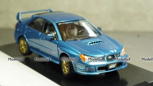 Subaru Impreza WRX STI metallic-blue, MotorMax 1:24