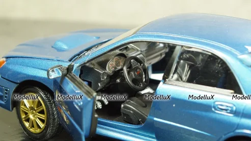 Subaru Impreza WRX STI metallic-blue, MotorMax 1:24