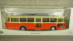 Троллейбус Skoda-9TR, 1961, красно-бежевый, SSM4044, SSM 1:43