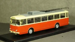 Троллейбус Skoda-9TR, 1961, красно-бежевый, SSM4044, SSM 1:43