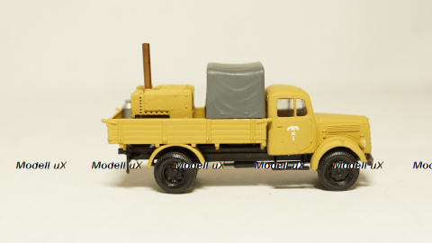 Mercedes Benz L3000, борт с полевой кухней, немецкий Африканский корпус, Herpa/КУМ 1:87 