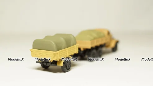 Зис 151 борт с грузом и прицеп с грузом песочный, Herpa 1:87 