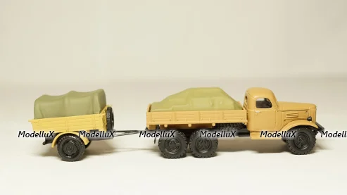 Зис 151 борт с грузом и прицеп с грузом песочный, Herpa 1:87 