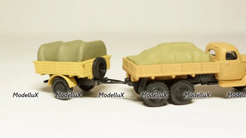 Зис 151 борт с грузом и прицеп с грузом песочный, Herpa 1:87 
