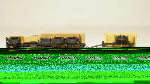 Зис 151 борт с грузом и прицеп с грузом песочный, Herpa 1:87 