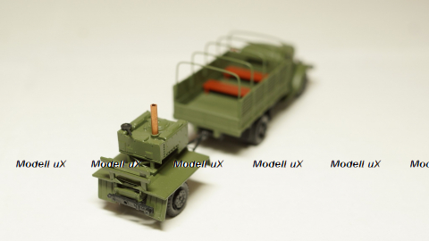 Зис 150 борт с прицепом полевая кухня хаки, Herpa 1:87 
