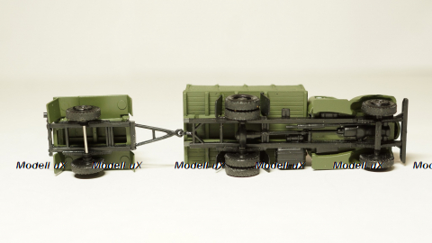 Зис 150 борт с прицепом полевая кухня хаки, Herpa 1:87 