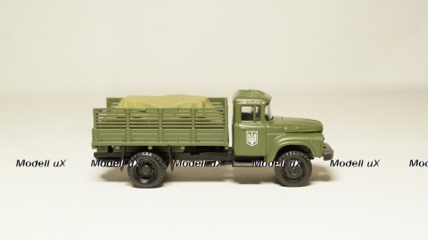 Зил 130 борт с грузом армия Украины хаки, Herpa 1:87 