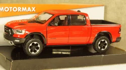 Dodge Ram 1500 Crew Cab Rebel, pickup 2019, red, 79358, MotorMax 1:24