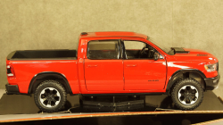 Dodge Ram 1500 Crew Cab Rebel, pickup 2019, red, 79358, MotorMax 1:24