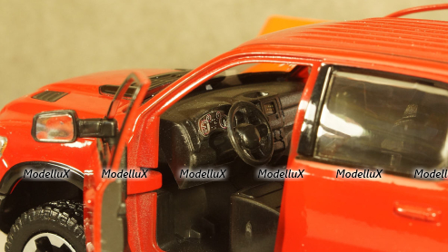Dodge Ram 1500 Crew Cab Rebel, pickup 2019, red, 79358, MotorMax 1:24
