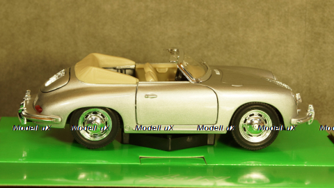 Porsche 356 B Convertible silver, 29390, Welly 1:24