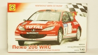 Peugeot 206 WRC 2000 сборная модель, 1:43