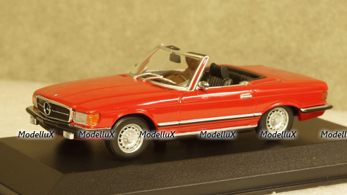 Mercedes 350 SL 1974 red, 940033432, Maxichamps 1:43