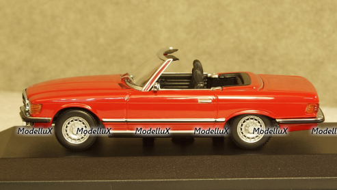 Mercedes 350 SL 1974 red, 940033432, Maxichamps 1:43
