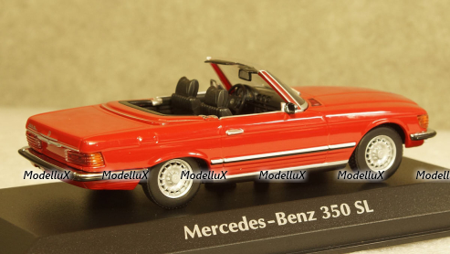 Mercedes 350 SL 1974 red, 940033432, Maxichamps 1:43