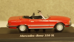 Mercedes 350 SL 1974 red, 940033432, Maxichamps 1:43