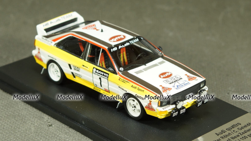 Audi Quattro, No.1, HB Audi team, Rallye New Zealand, W.Rohrl/C.Geistdorfer 1984, Trofeu 1:43