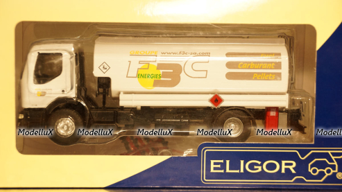 Renault Premium F3C SA fuel tanker, 1999, white, 114751, Eligor 1:43