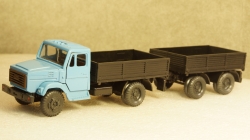 Зил 4331 бортовой с прицепом синий/черный, з-д Вега 1:43