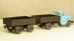 Зил 4331 бортовой с прицепом синий/черный, з-д Вега 1:43